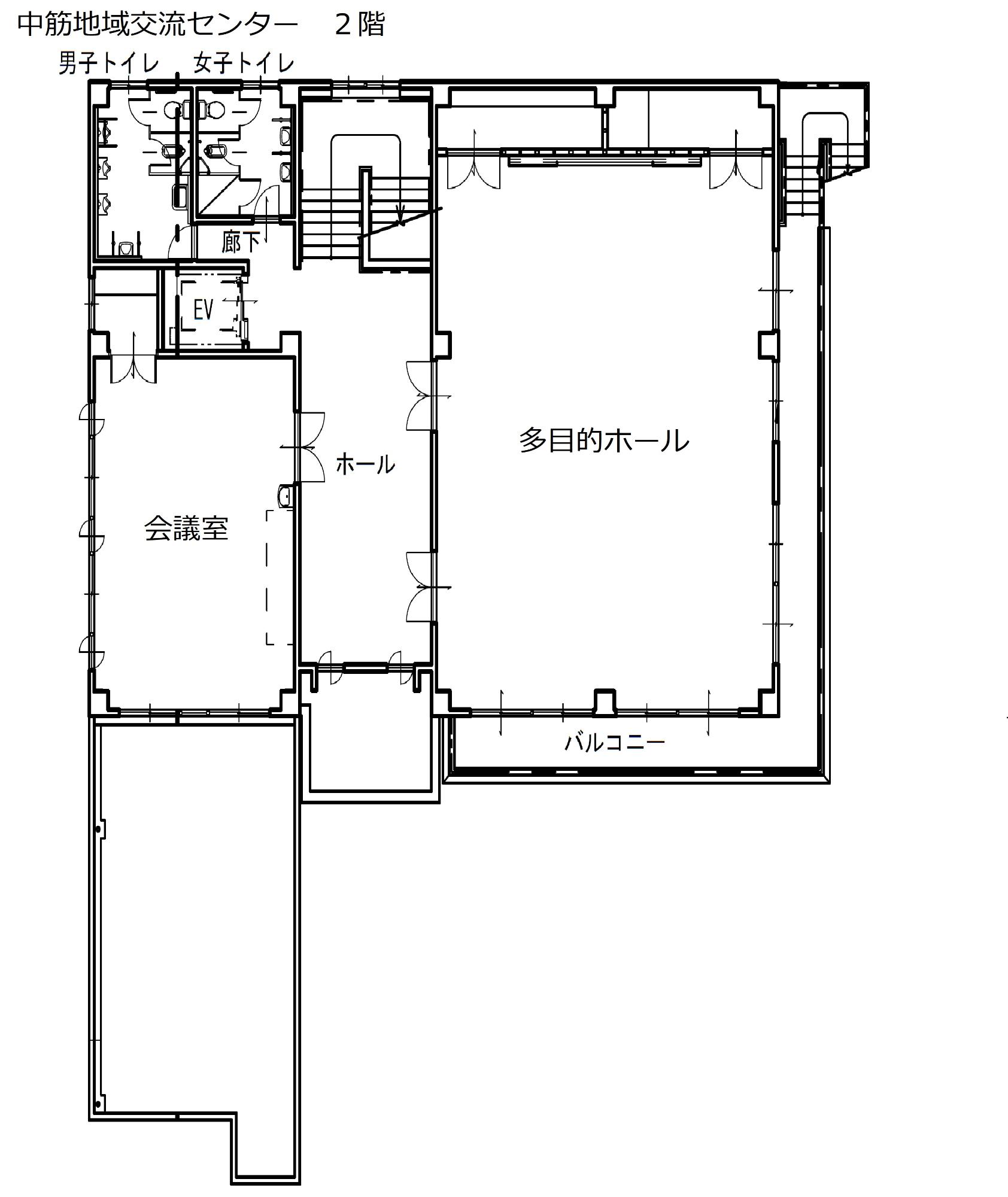 中筋平面図2階