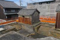 石垣や石段等がある堀川遺構の写真
