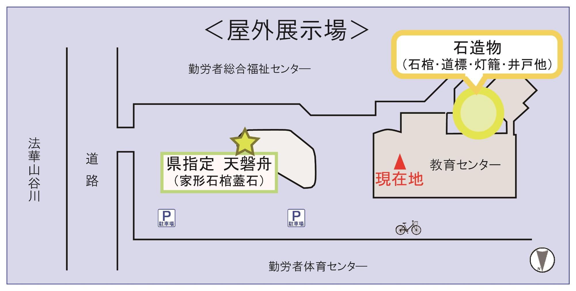 屋外展示場の案内図