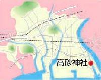 高砂神社への行き先を記した地図