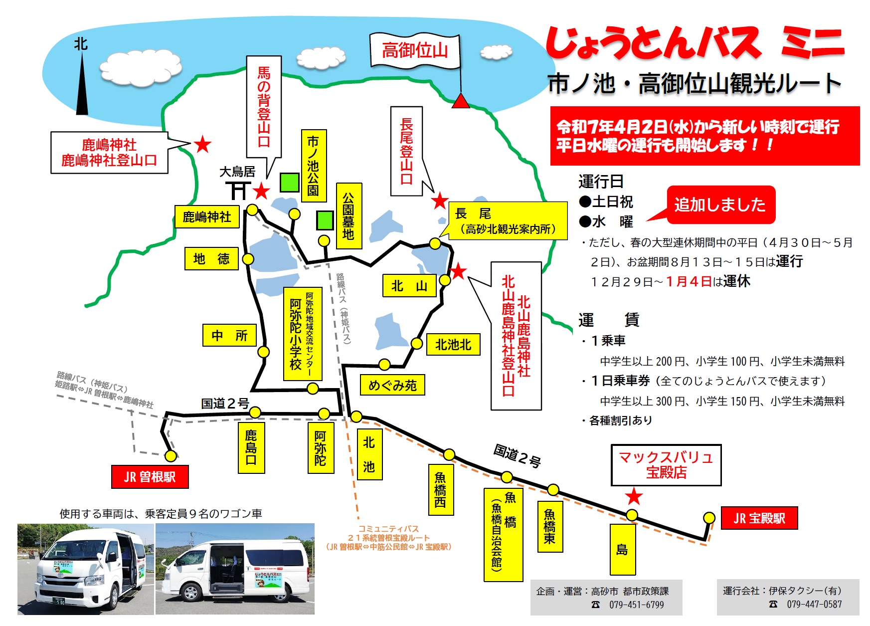 市ノ池・高御位山観光ルート図