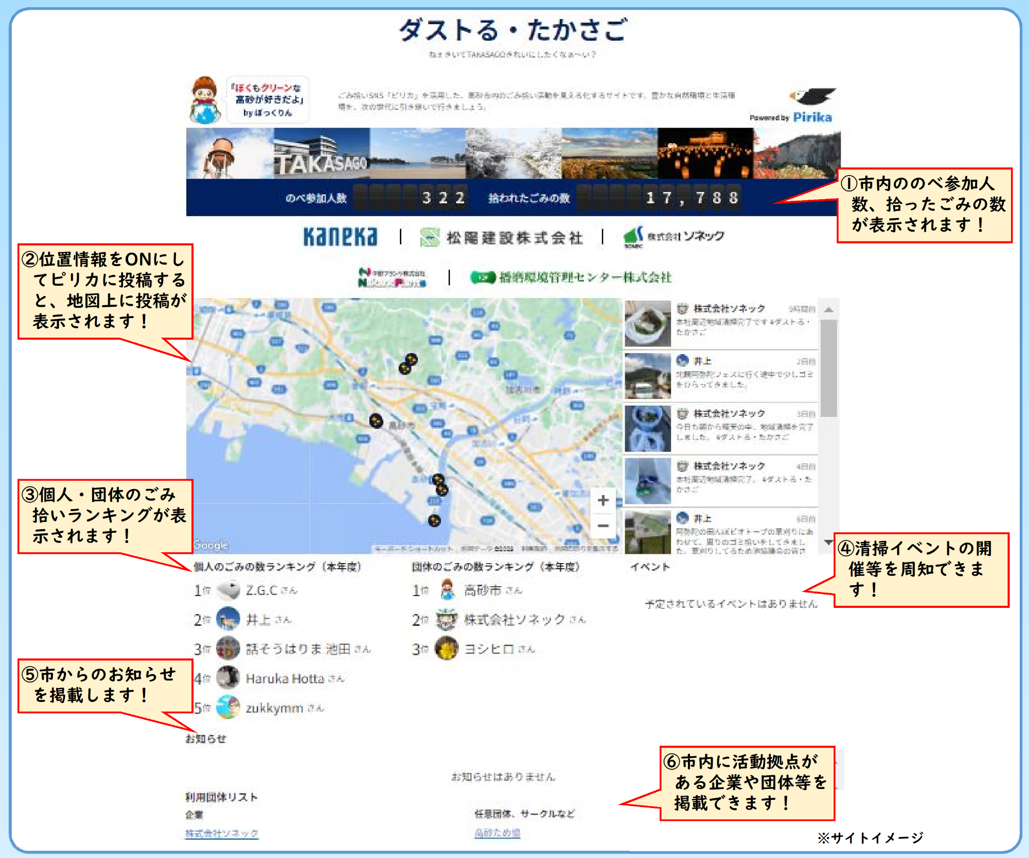 ホームページ画面