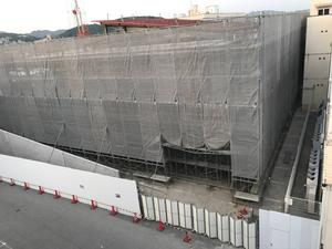新分庁舎建設工事の様子を2019年6月6日に撮影した写真