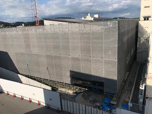 新分庁舎建設工事の様子を2019年7月26日に撮影した写真
