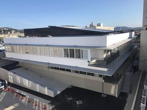 新分庁舎建設工事の様子を2019年10月7日に撮影した写真