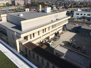 旧分庁舎解体工事の様子を定点カメラが2019年11月13日に撮影した写真
