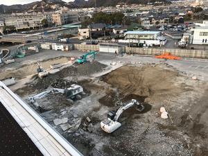 新本庁舎建設工事の様子を定点カメラが2020年1月10日に撮影した写真