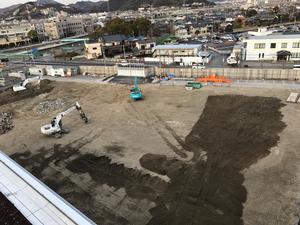 新本庁舎建設工事の様子を定点カメラが2020年2月8日に撮影した写真
