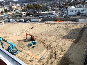 新本庁舎建設工事の様子を定点カメラが2020年3月27日に撮影した写真