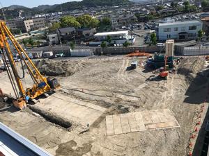 新本庁舎建設工事の様子を定点カメラが2020年5月14日に撮影した写真
