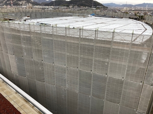新本庁舎建設工事の様子を定点カメラが2021年3月5日に撮影した写真