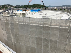 新本庁舎建設工事の様子を定点カメラが2021年5月10日に撮影した写真