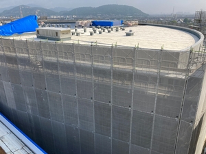 新本庁舎建設工事の様子を定点カメラが2021年5月27日に撮影した写真