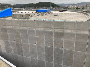 新本庁舎建設工事の様子を定点カメラが2021年6月4日に撮影した写真