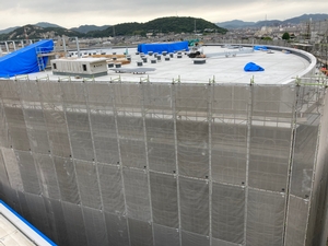 新本庁舎建設工事の様子を定点カメラが2021年6月18日に撮影した写真