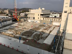 新分庁舎建設工事の様子を2019年3月1日に撮影した写真