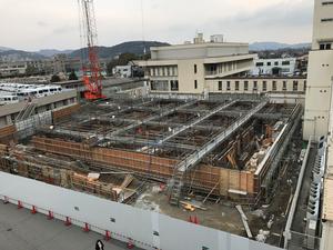新分庁舎建設工事の様子を2019年3月22日に撮影した写真