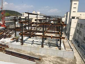 新分庁舎建設工事の様子を2019年5月2日に撮影した写真