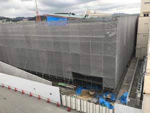 新分庁舎建設工事の様子を2019年7月18日に撮影した写真