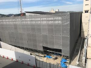 新分庁舎建設工事の様子を2019年8月9日に撮影した写真