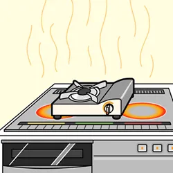 電磁調理器上で使用しない