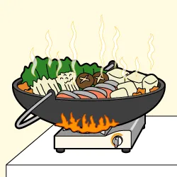 大きな調理器具を使用しない