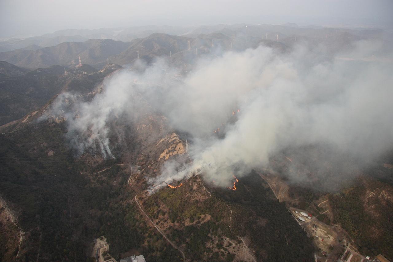 高御位の山火事