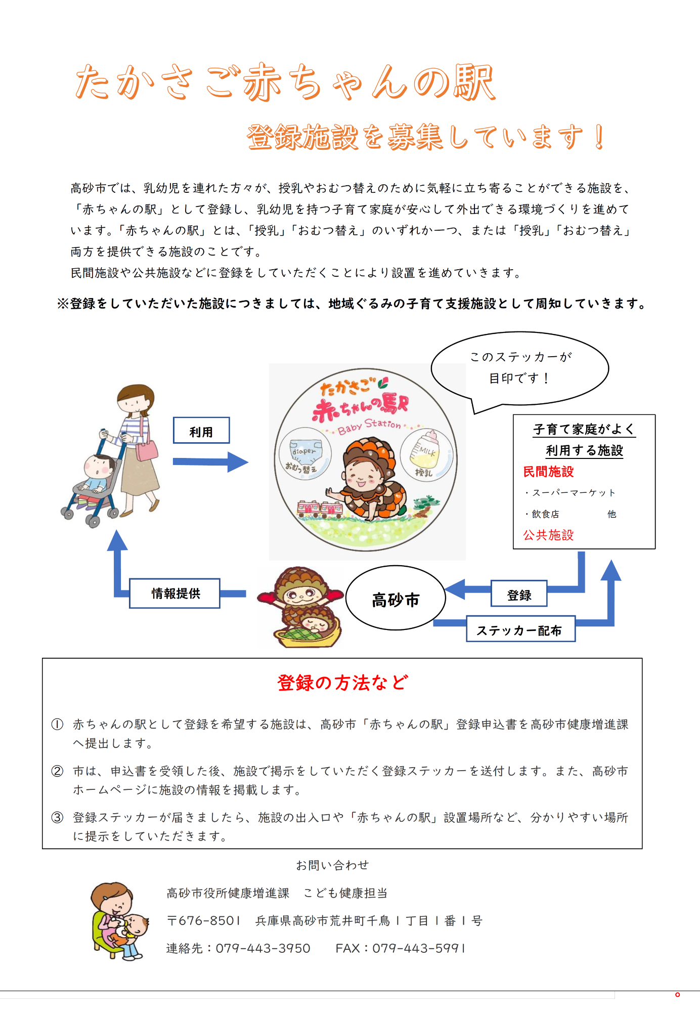 赤ちゃんの駅登録施設募集