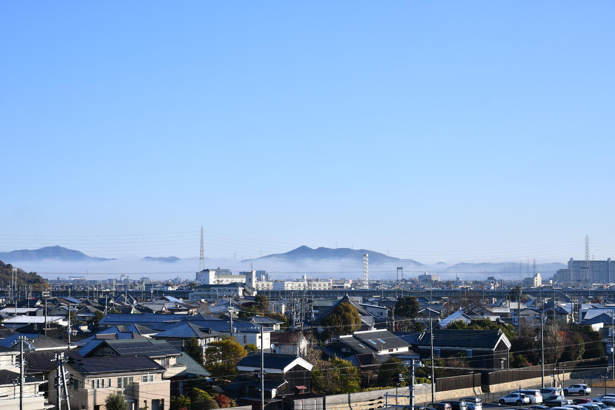市役所から見えた雲海