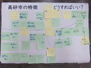 「第5次高砂市総合計画骨子案」策定のためのグループ討議によるブレーンストーミングの結果の写真1