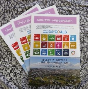 SDGs宣言用シールの画像が使われた私のSDGs宣言パンフレットの表紙