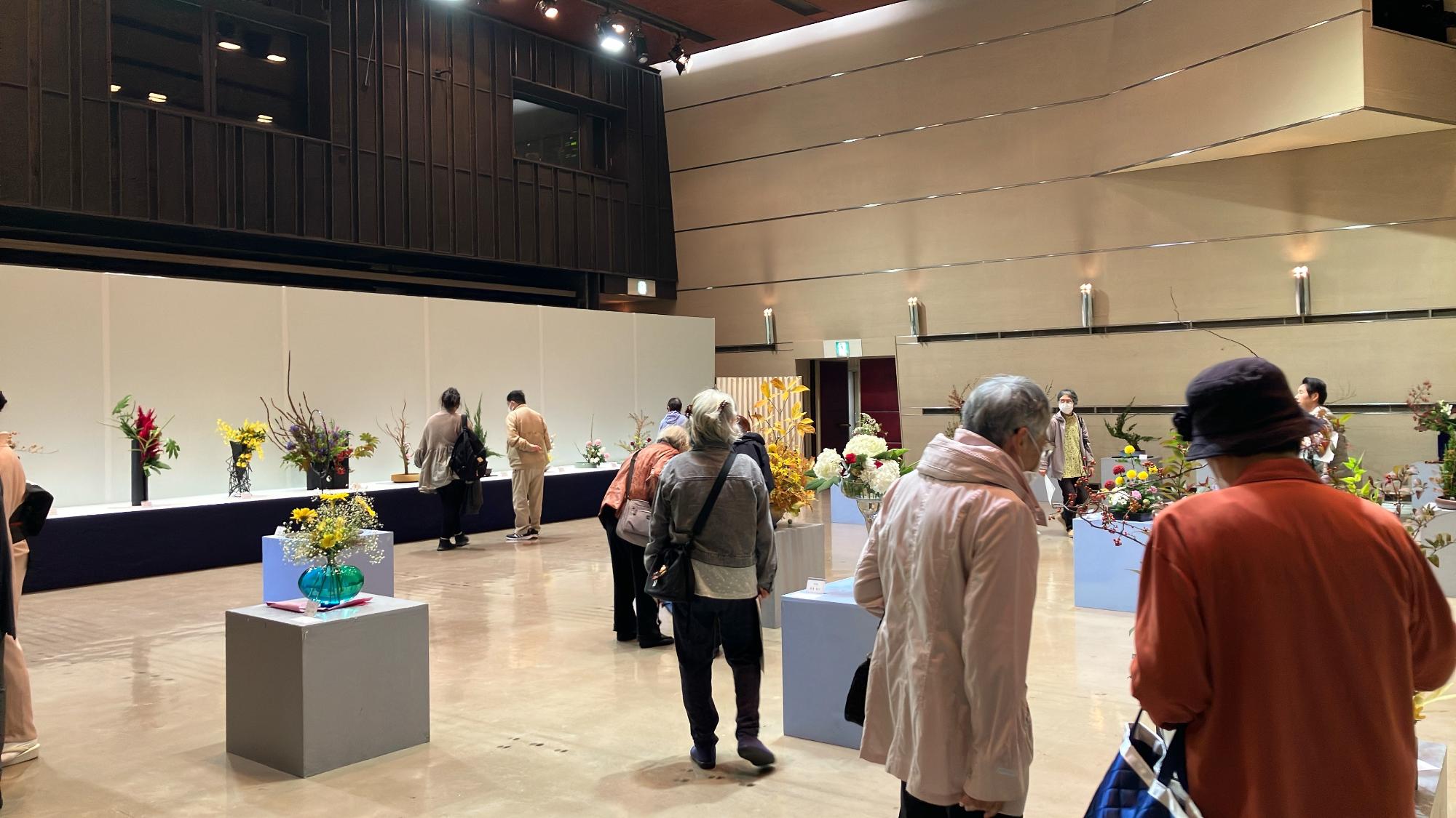 いけばな展の様子