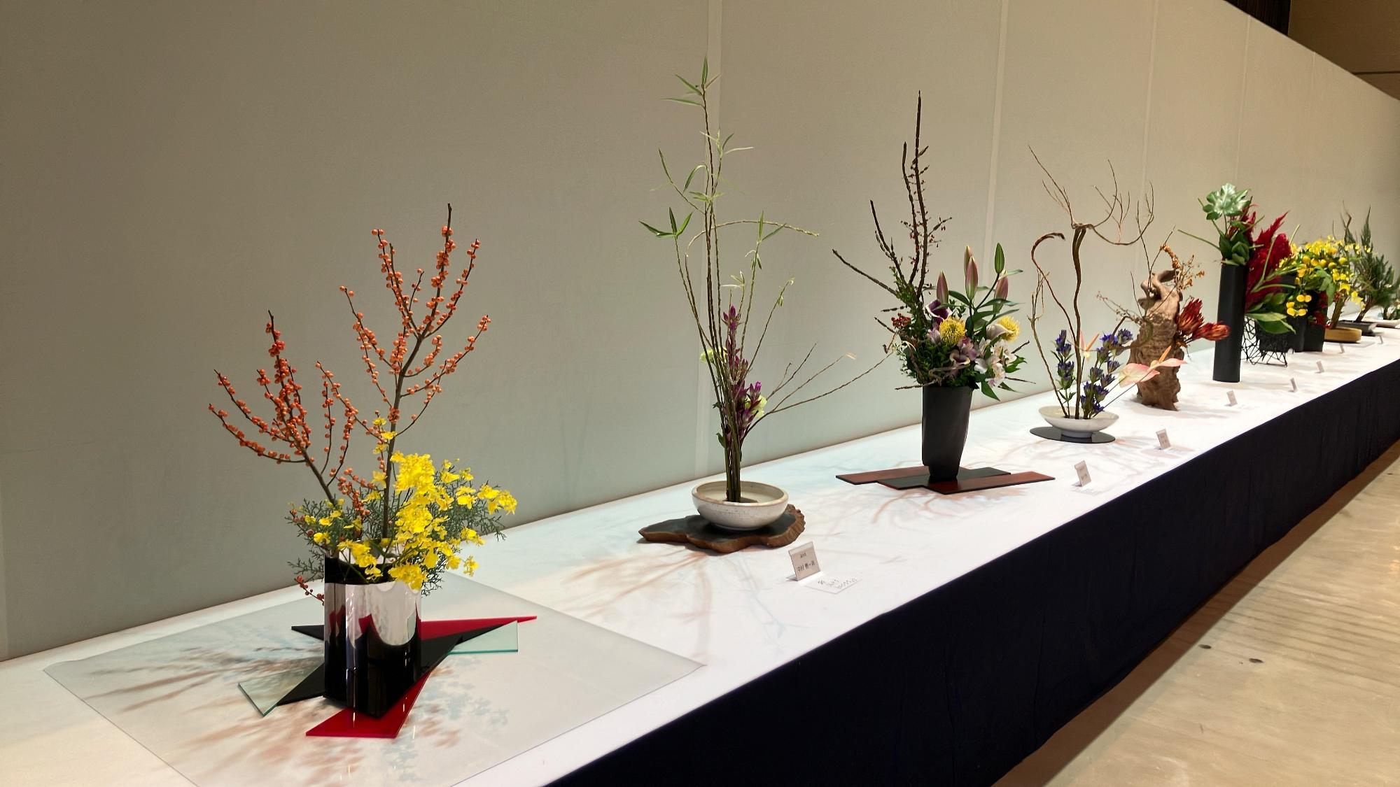 いけばな展の様子