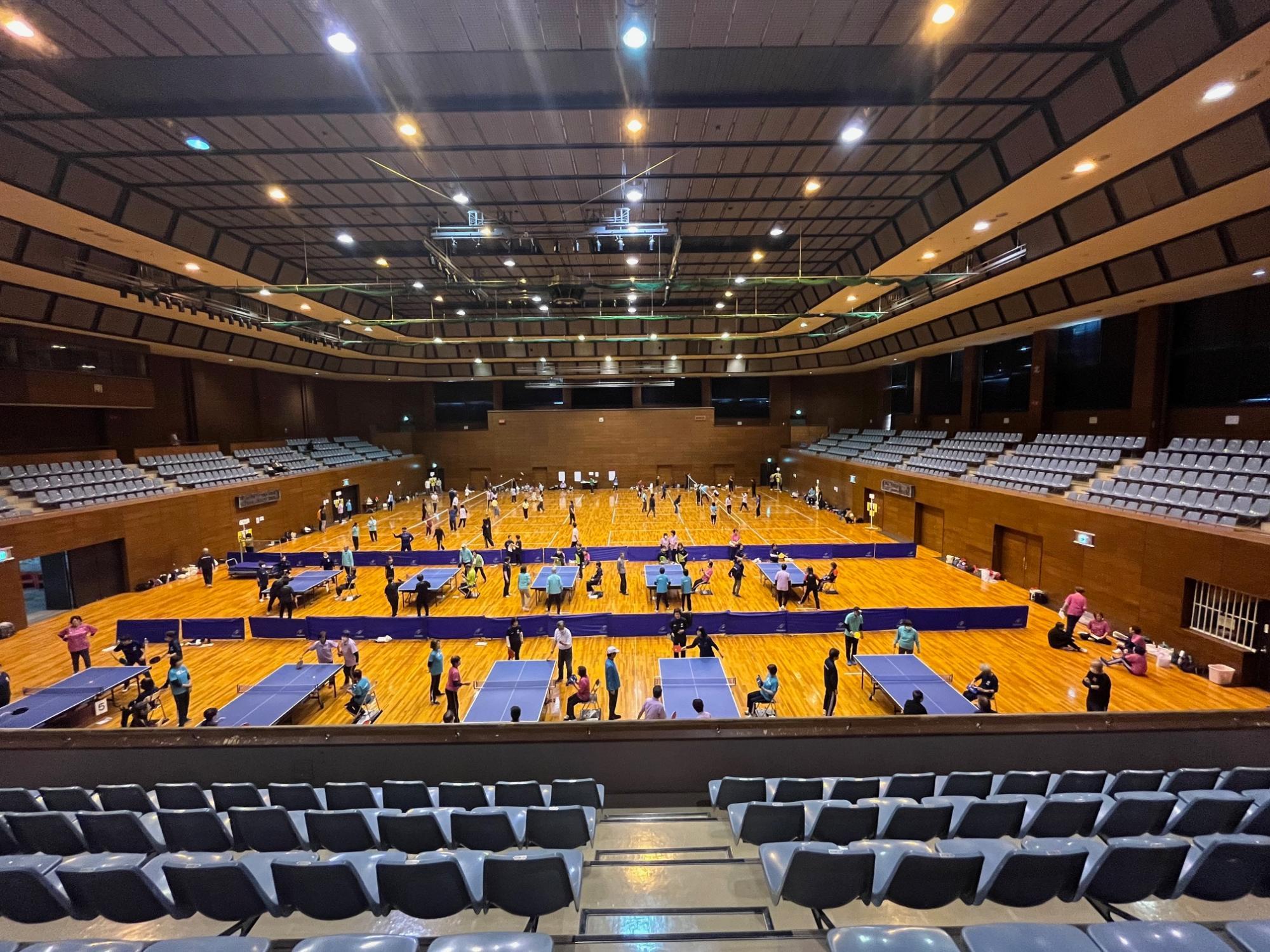 交流会体育館風景