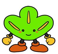 緑の松の形をしたキャラクター まつまるのイラスト
