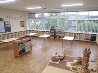 曽根こども園内北棟にある5歳児保育室ふじぐみの中の様子を撮影した写真