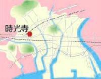 時光寺の場所を記した地図