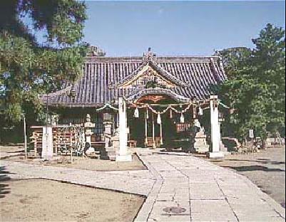 高砂神社への行き先を記した地図の写真高砂神社の写真