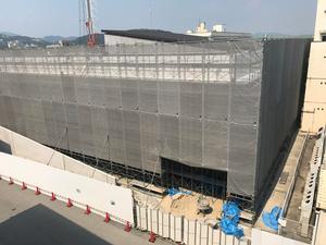新分庁舎建設工事の様子を2019年8月2日に撮影した写真