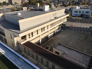 旧分庁舎解体工事の様子を定点カメラが2019年11月22日に撮影した写真