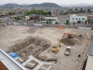 新本庁舎建設工事の様子を定点カメラが2020年6月6日に撮影した写真