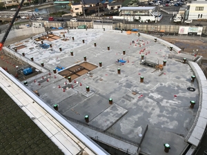 新本庁舎建設工事の様子を定点カメラが2020年11月20日に撮影した写真