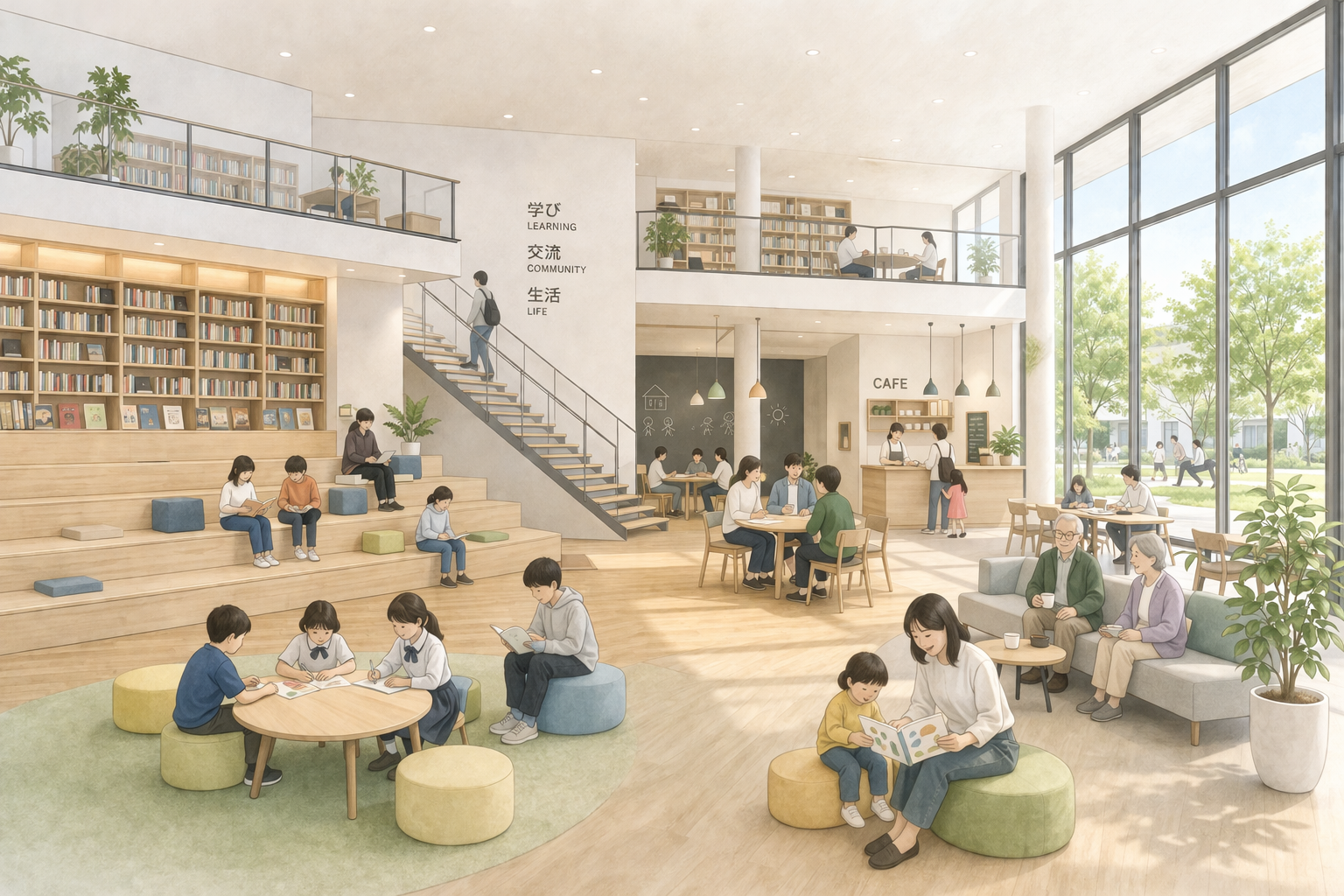 未来の公共施設の画像