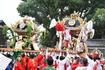 2台の神輿の写真