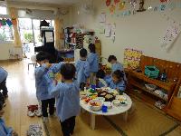 ままごとをしているところ