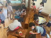 ドングリを転がしている様子