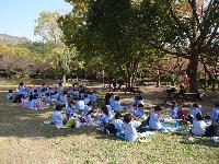 お弁当を食べている様子