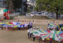 パラバルーンをしている様子