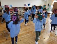 5歳児豆まきの様子