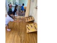 わなげをしているところ